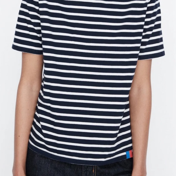 KULE The Modern Navy/Cream Short Sleeve Tee - Picture 3 of 10